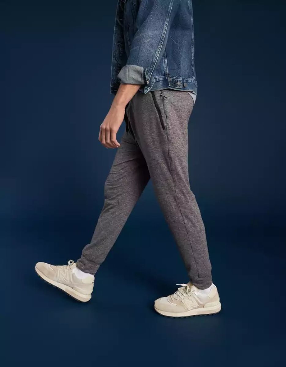 Pantalon Jogging American Eagle AE 24/7 Hangout Grise Homme | APP-58575066